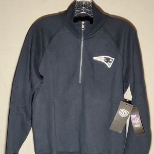 New England Patriots NFL 1/4 Zip Fleece Sweatshirt by OTS Women's size medium